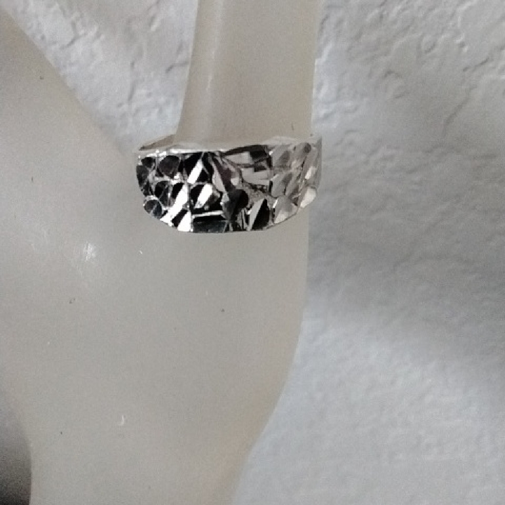 Sterling Silver Nugget Ring.